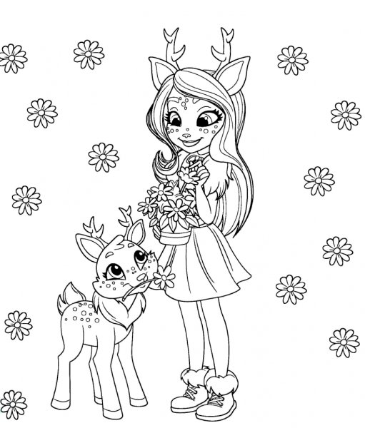 Enchantimals куклы раскраска