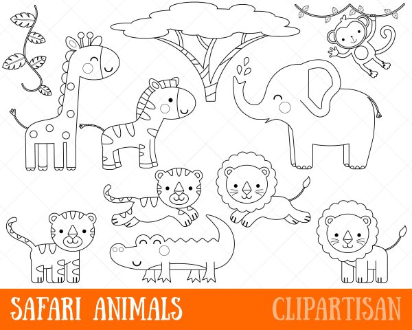 Раскраска Safari animals