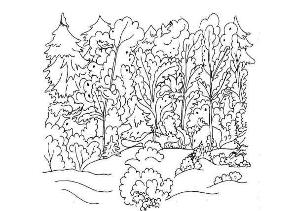Осенняя раскраска