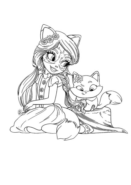 Enchantimals куклы раскраска