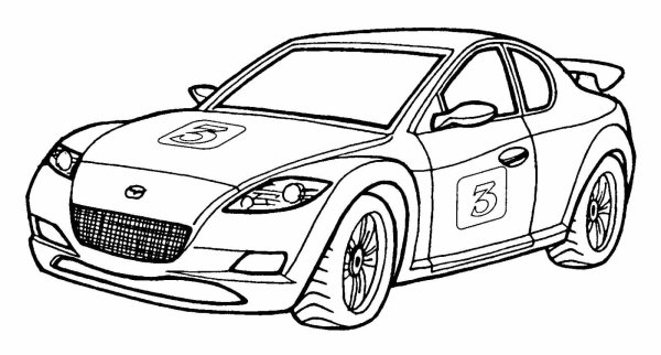 Раскраски машины Mazda rx8