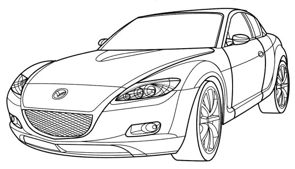 Раскраска Мазда RX-8