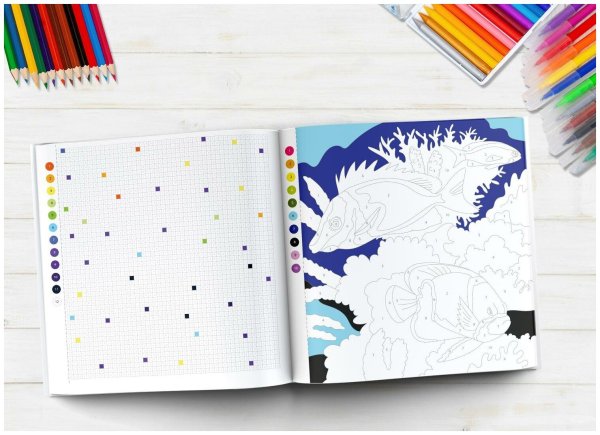 Coloristic цветовой квест по номерам по пикселям по точкам
