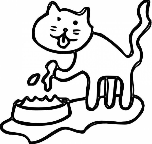 Раскраска корм для кошек