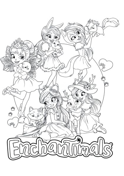 Enchantimals Фелисити раскраска