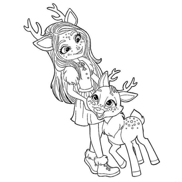 Enchantimals куклы раскраска
