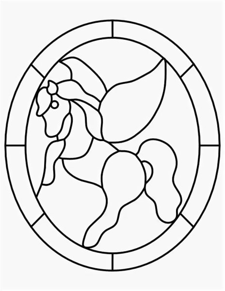Витраж раскраска