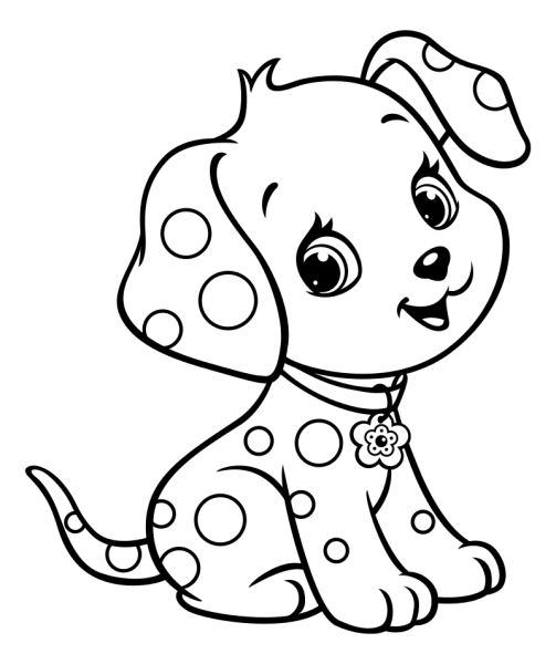 Раскраска Шарлотта Земляничка собаки