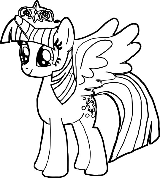 Раскраски пони Твайлайт Спаркл принцесса