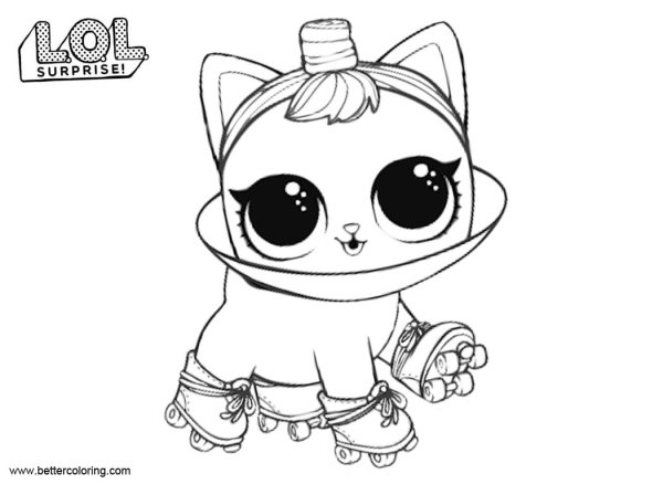 Раскраска кукла ЛОЛ кошка