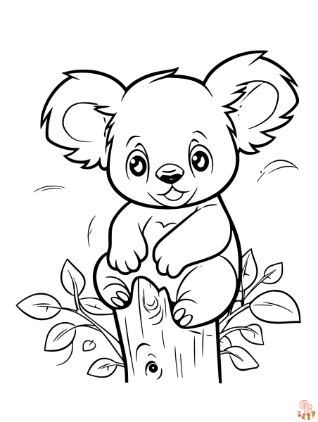 Коала. Раскраска