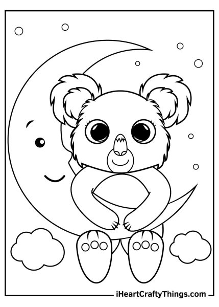 Коала. Раскраска