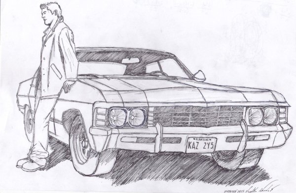 Chevrolet Impala 1967 рисунок