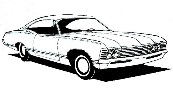 Шевроле Импала 1967 рисунок