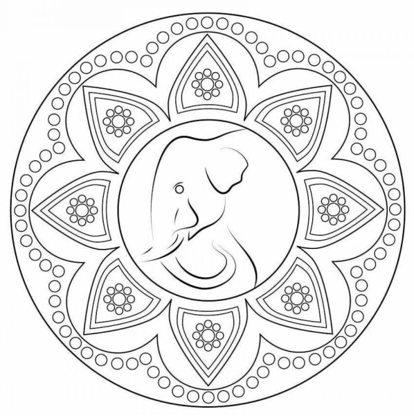 Рисунки Ранголи для детей индийские
