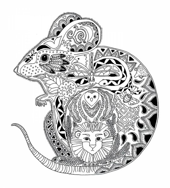Зентангл кошка