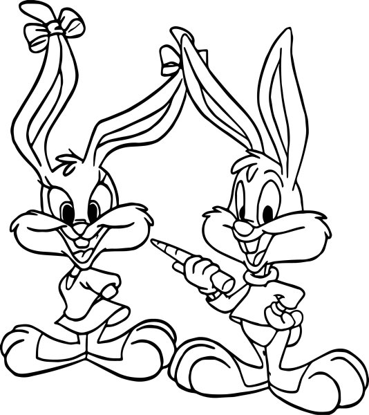 Раскраска Looney Tunes Багз Банни