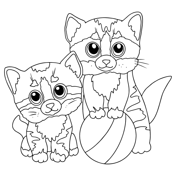 Котенок. Раскраска