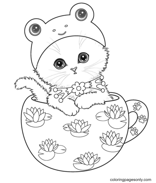 Раскраска. Котики