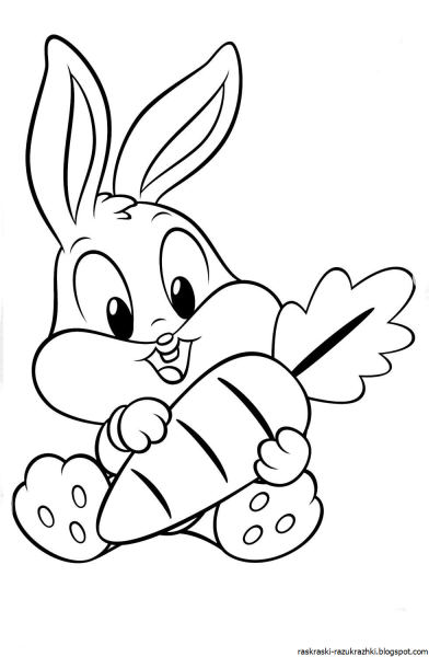 Раскраска Looney Tunes Багз Банни