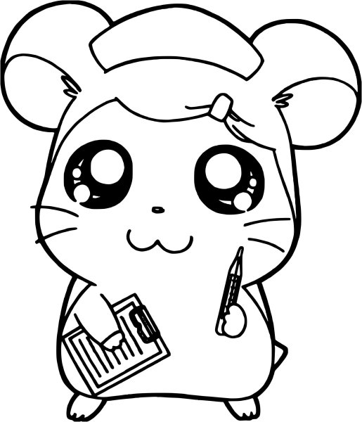 Hamtaro раскраска