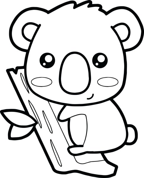 Коала раскраска для детей