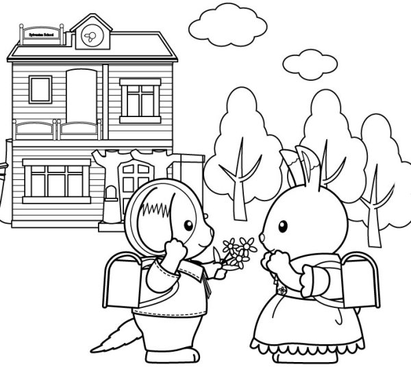 Sylvanian Families раскраска