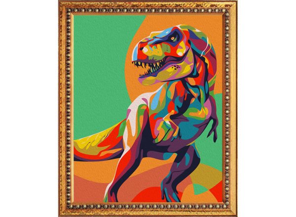 Артвентура картина по номерам "Радужный динозавр" 50x40 см