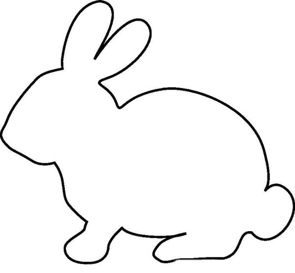 Заяц раскраска для детей 4-5 лет