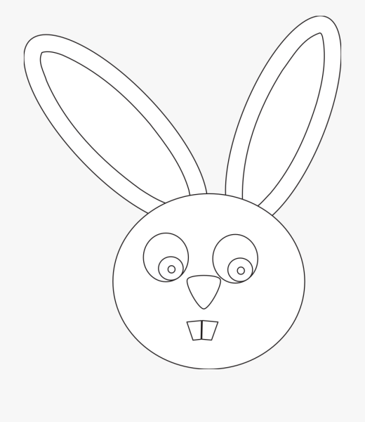 Rabbit face раскраска для детей