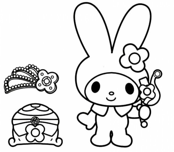 My Melody раскраска