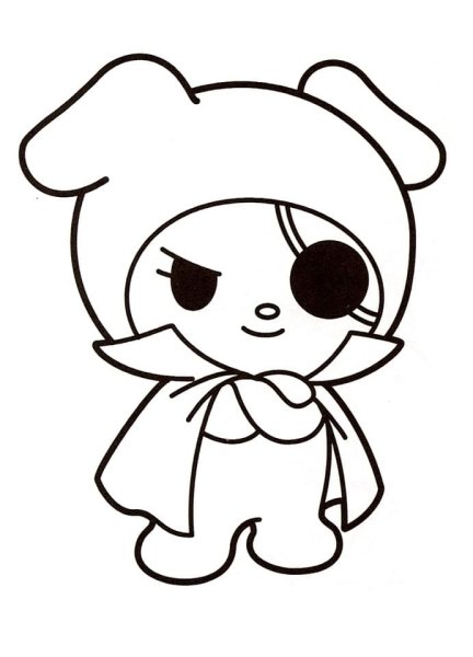 Китти Kuromi раскраска