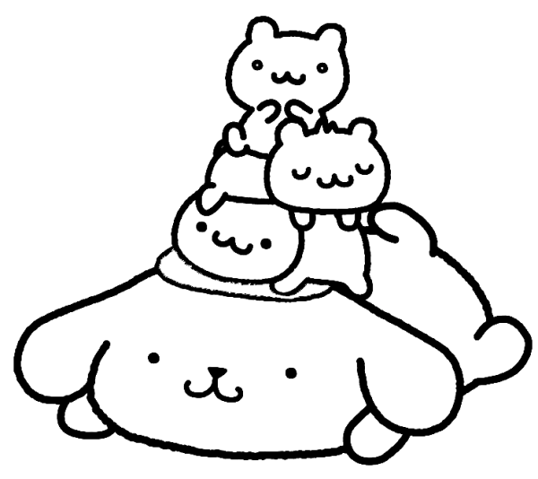 Pompompurin раскраска
