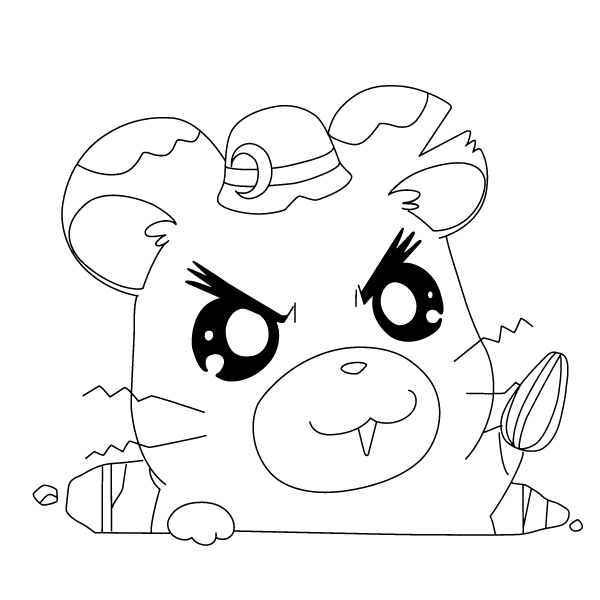 Hamtaro раскраска