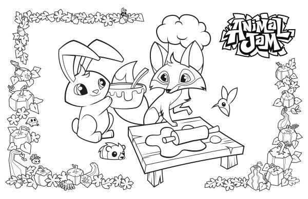 Animal Jam раскраска