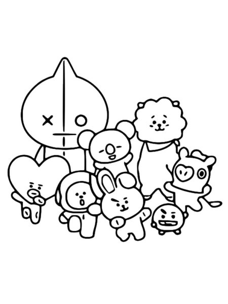 BTS bt21 раскраска