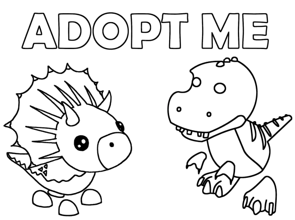 Adopt me раскраска