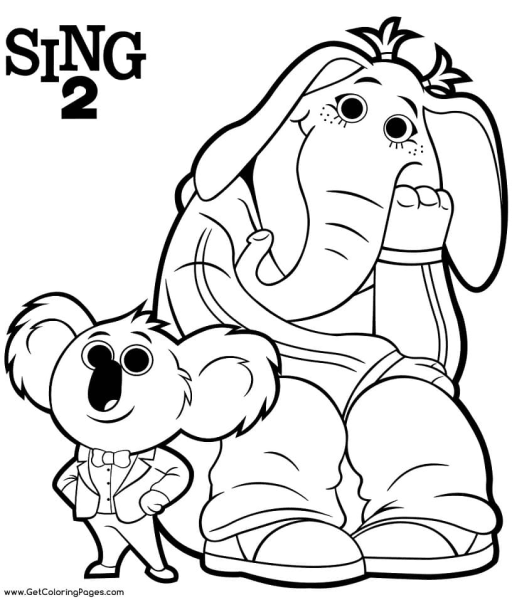 Раскраска Sing 2