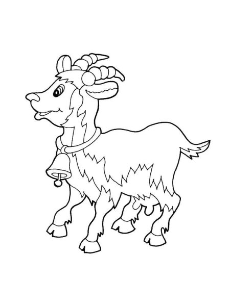 Коза раскраска