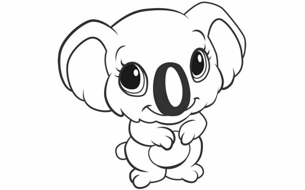 Коала. Раскраска