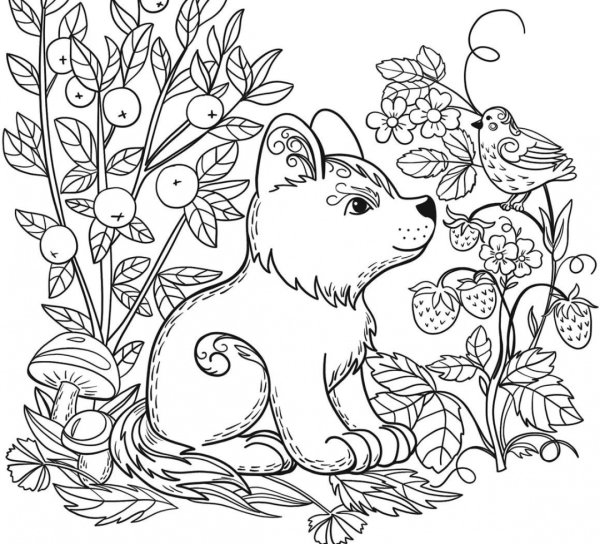 Бумажная кукла кошечка с одеждой