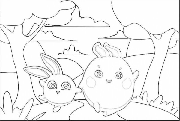 Sunny Bunnies раскраска