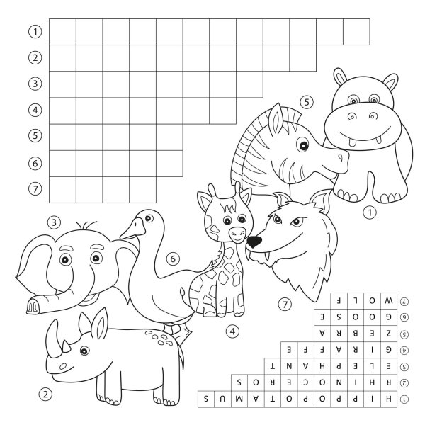 Детские игры для печати кроссворды