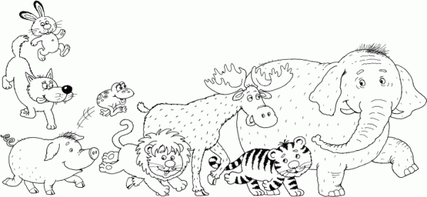 Раскраски зоопарк для детей 3-4 лет