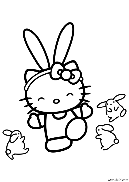 Hello, Kitty! Раскраска