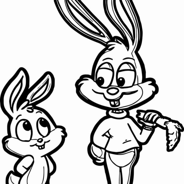 Раскраска Looney Tunes Багз Банни