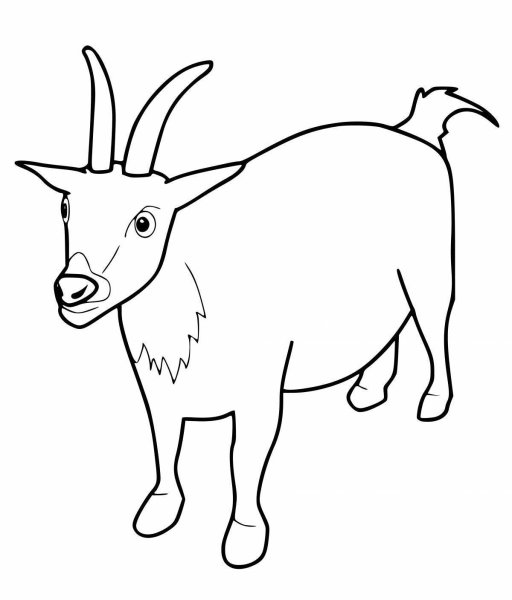 Коза раскраска
