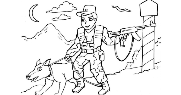 Военные раскраски для детей