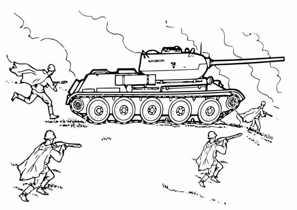 Раскраски Великая отечественная война (36 шт.) - скачать или распечатать бесплатно #