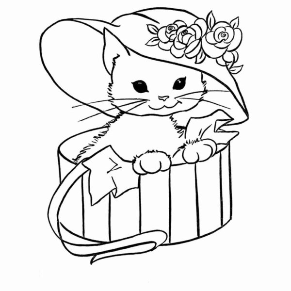 Раскраска кошечка